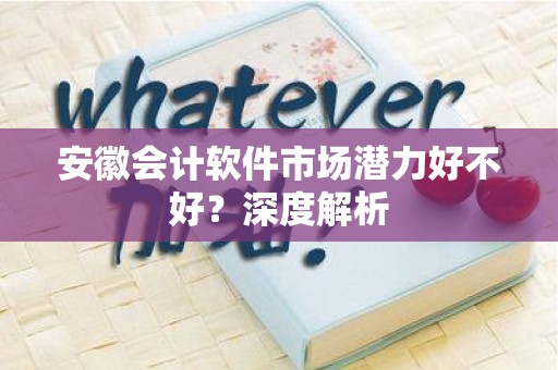 安徽会计软件市场潜力好不好？深度解析