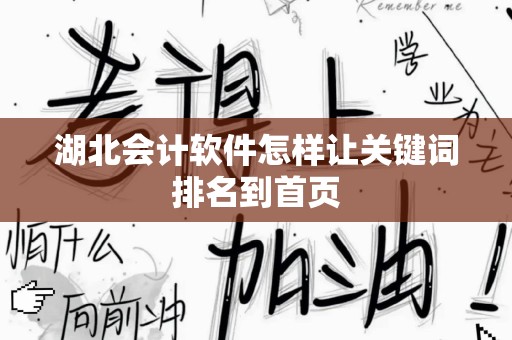 湖北会计软件怎样让关键词排名到首页