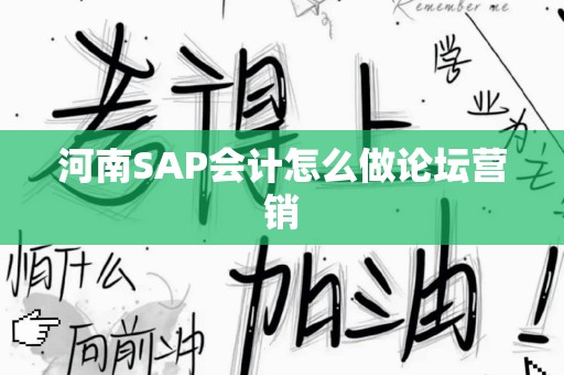 河南SAP会计怎么做论坛营销