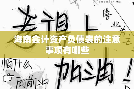 海南会计资产负债表的注意事项有哪些