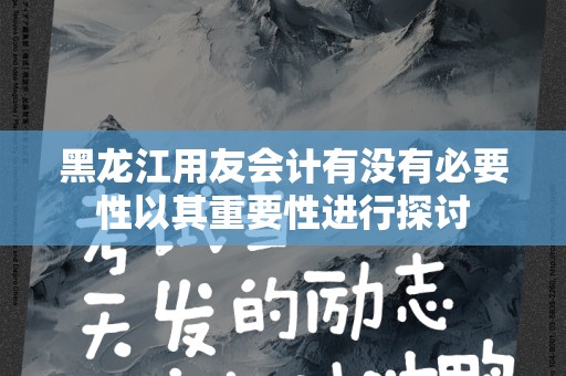 黑龙江用友会计有没有必要性以其重要性进行探讨