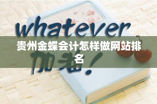 贵州金蝶会计怎样做网站排名