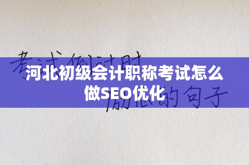 河北初级会计职称考试怎么做SEO优化