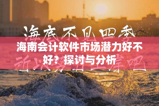 海南会计软件市场潜力好不好？探讨与分析