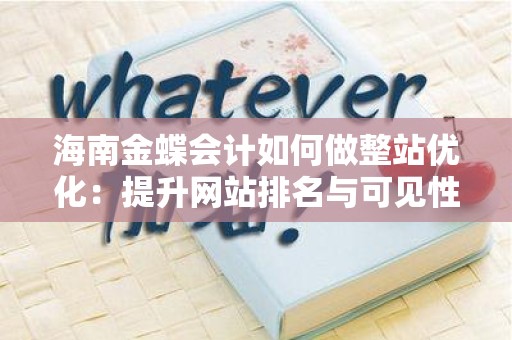 海南金蝶会计如何做整站优化：提升网站排名与可见性