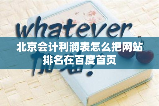 北京会计利润表怎么把网站排名在百度首页