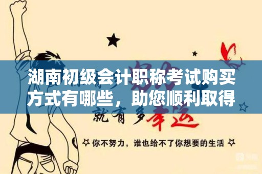 湖南初级会计职称考试购买方式有哪些，助您顺利取得证书